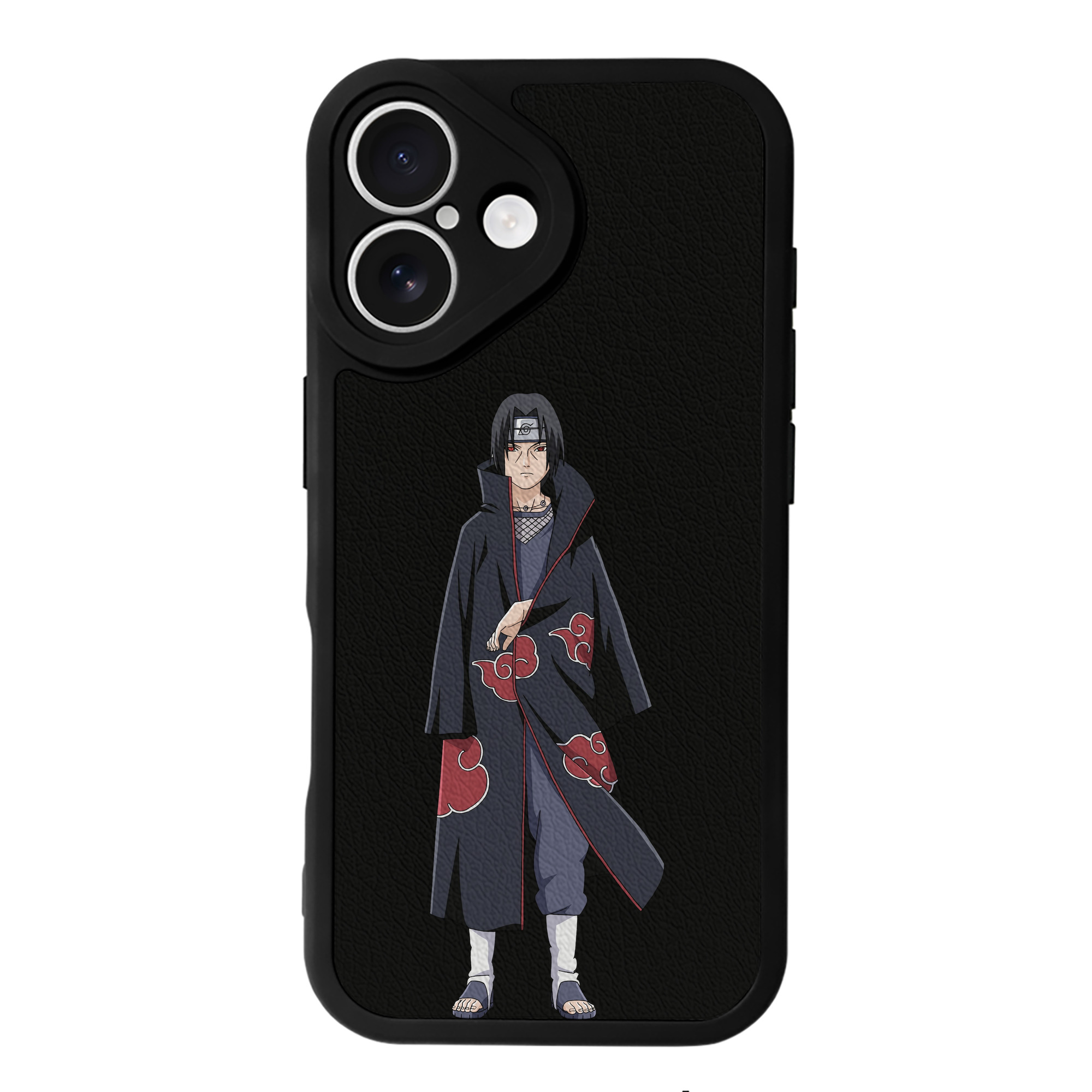 （画像用） NARUTO -ナルト- うちは イタチ Uchiha Itachi 【iPhone 16シリーズ対応】シリコンスマホケース（レザー調） 材質：シリコン